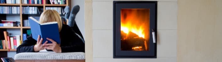 poêle éteint dans un intérieur