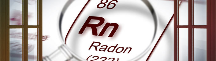 loupe sur la case radon d'un tableau périodique