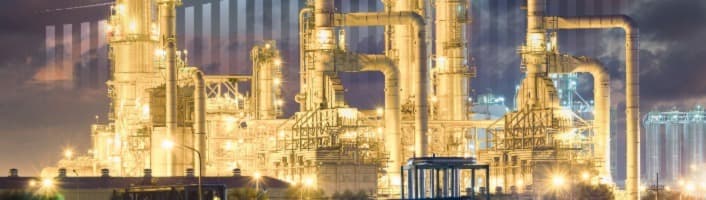 vue sur une centrale pétrolière