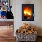 poêle éteint dans un intérieur