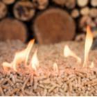 pellets de bois enflammés