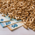 billet de vingt euros enfouis sous des pellets
