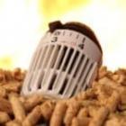 tas de pellets et bouton de radiateur