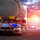 camion transporteur de fioul sur une route
