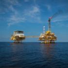 une plateforme pétrolière marine