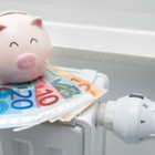 une tirelire cochon sur des billets d'euros