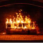un feu de cheminée