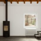 poêle éteint dans un intérieur