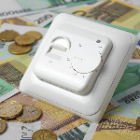 un thermostat sur des billets d'euros