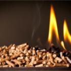 pellets de bois enflammés