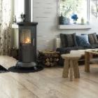 un poêle à bois scandinave