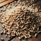 tas de pellets de bois