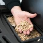 main remplie de pellets de bois