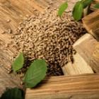 tas de pellets et bûches