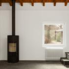 poêle éteint dans un intérieur