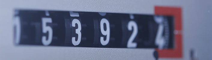 focus sur un compteur électrique