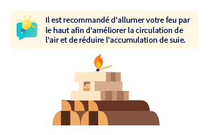 infographie conseil d'allumage d'un feu