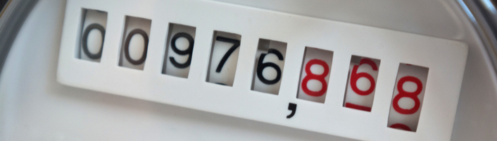focus sur le compteur d'une chaudière