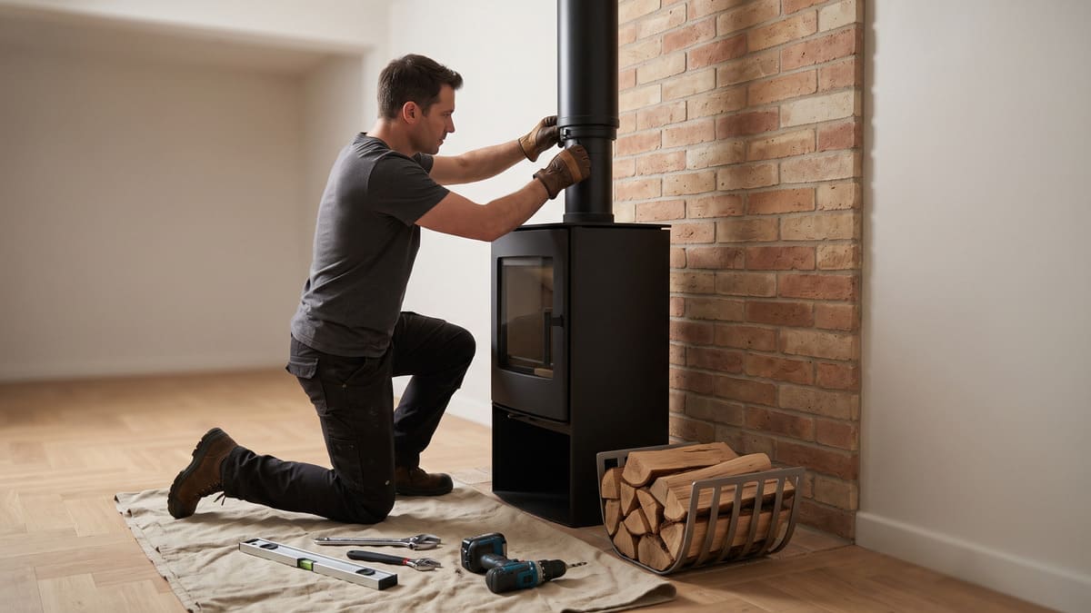 Réinstallation d'un poêle à bois après un déménagement