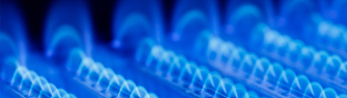 focus sur flammes bleues