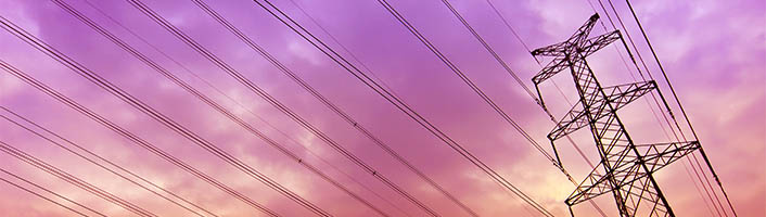 focus sur un pylône électrique