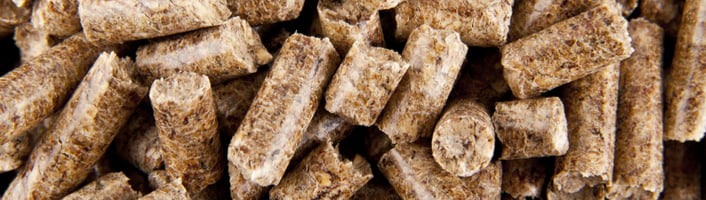 focus sur du pellets de bois