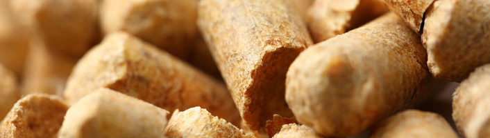 focus sur des pellets de bois
