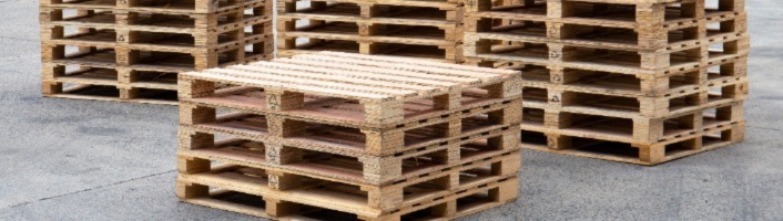 focus sur des palettes de bois