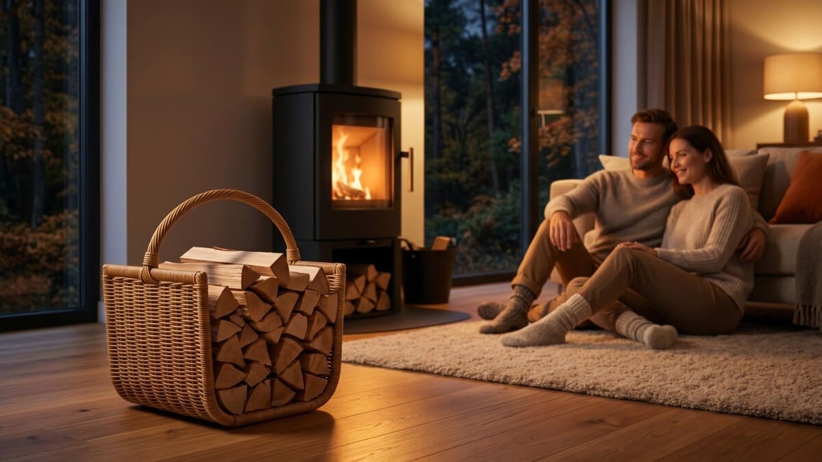 Solutions de rangement pour le bois d’allumage dans un intérieur moderne