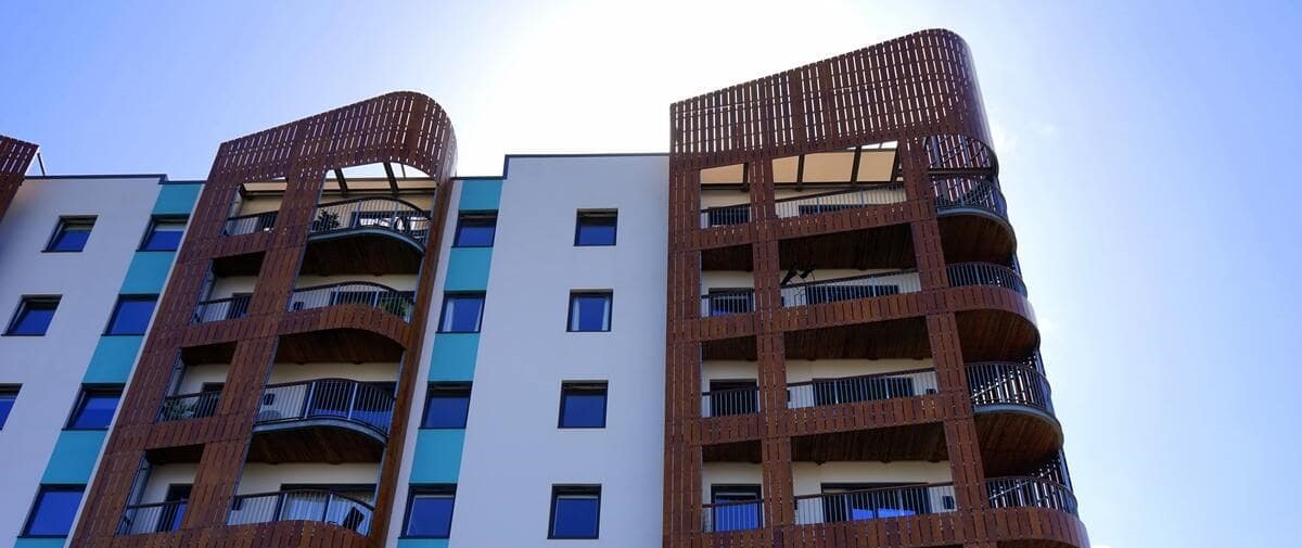 focus de bâtiments d'habitation