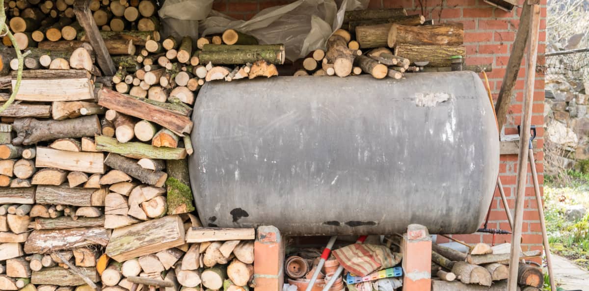 focus sur une cuve à fioul